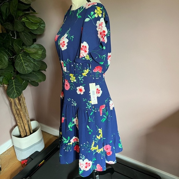 Eliza J Floral Blue Dress NWT - Picture 4 of 8